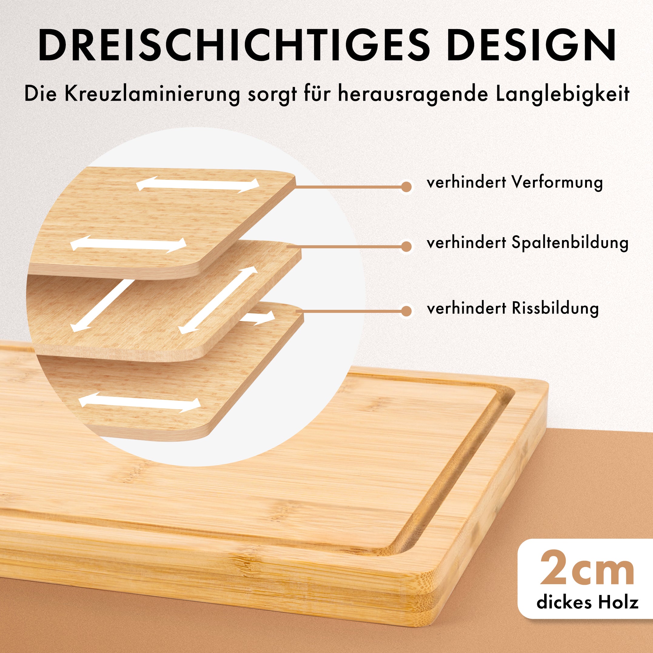 Bambus Schneidebrett 3er Set (40x30 / 33x24 / 26x18cm)