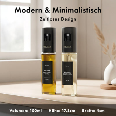 Ölsprüher 2er Set mit schwarzem Deckel – 1