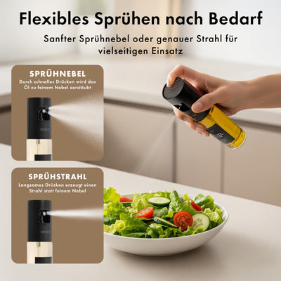 Ölsprüher 2er Set mit schwarzem Deckel – 3