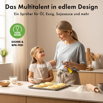 Ölsprüher 2er Set mit Edelstahldeckel – 2