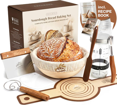EDELHAUS Sourdough Banneton Proofing Basket Set