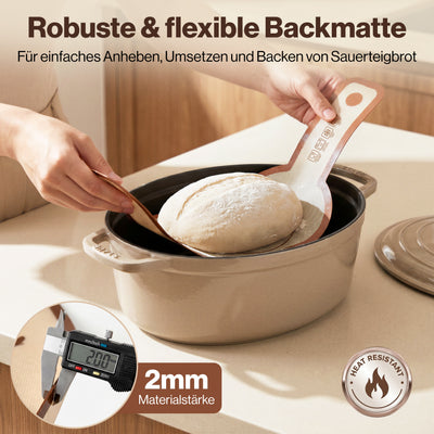 EDELHAUS Ovales Gärkörbchen Set zum Brotbacken (7-teilig)