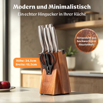 EDELHAUS Messerblock mit Messer 9-teilig
