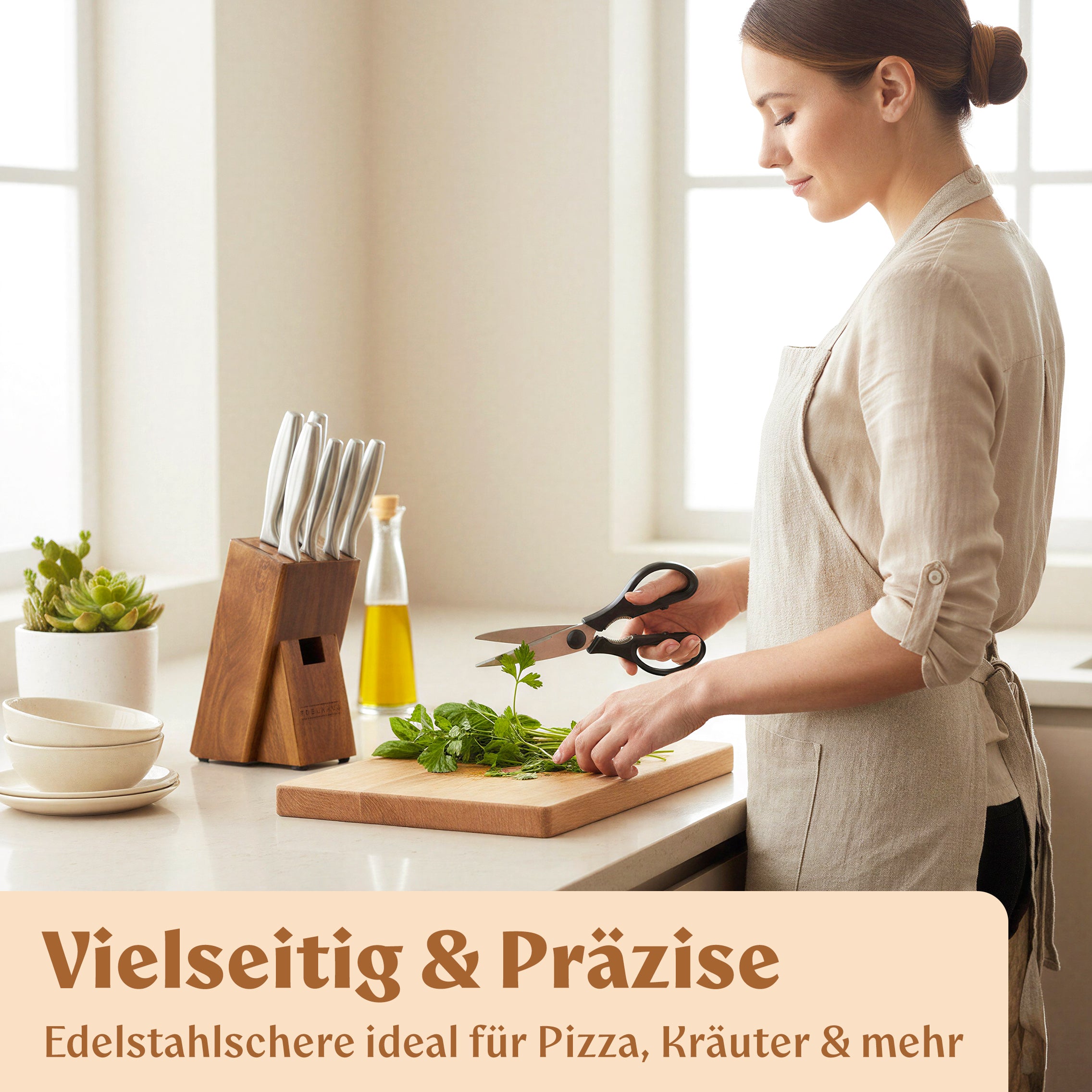 EDELHAUS Messerblock mit Messer 9-teilig