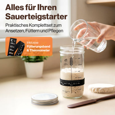 EDELHAUS Ovales Gärkörbchen Set zum Brotbacken (7-teilig)