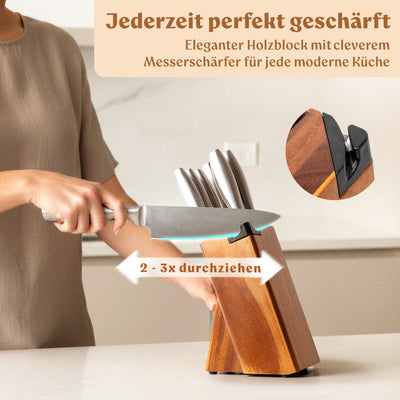 EDELHAUS Messerblock mit Messer 9-teilig