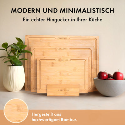 Bambus Schneidebrett 3er Set (40x30 / 33x24 / 26x18cm)